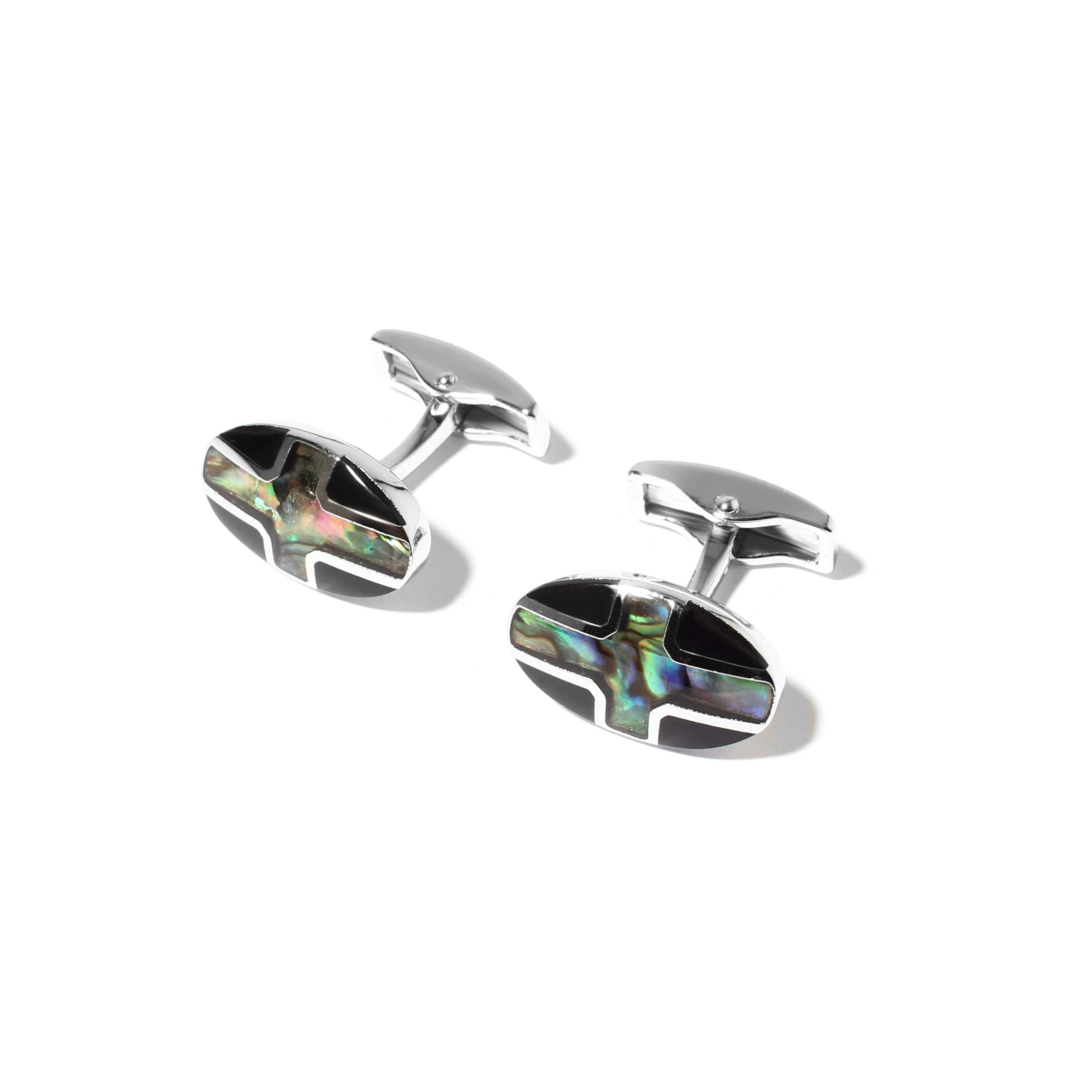 Brera67 Oval Shape Cufflinks, Copper