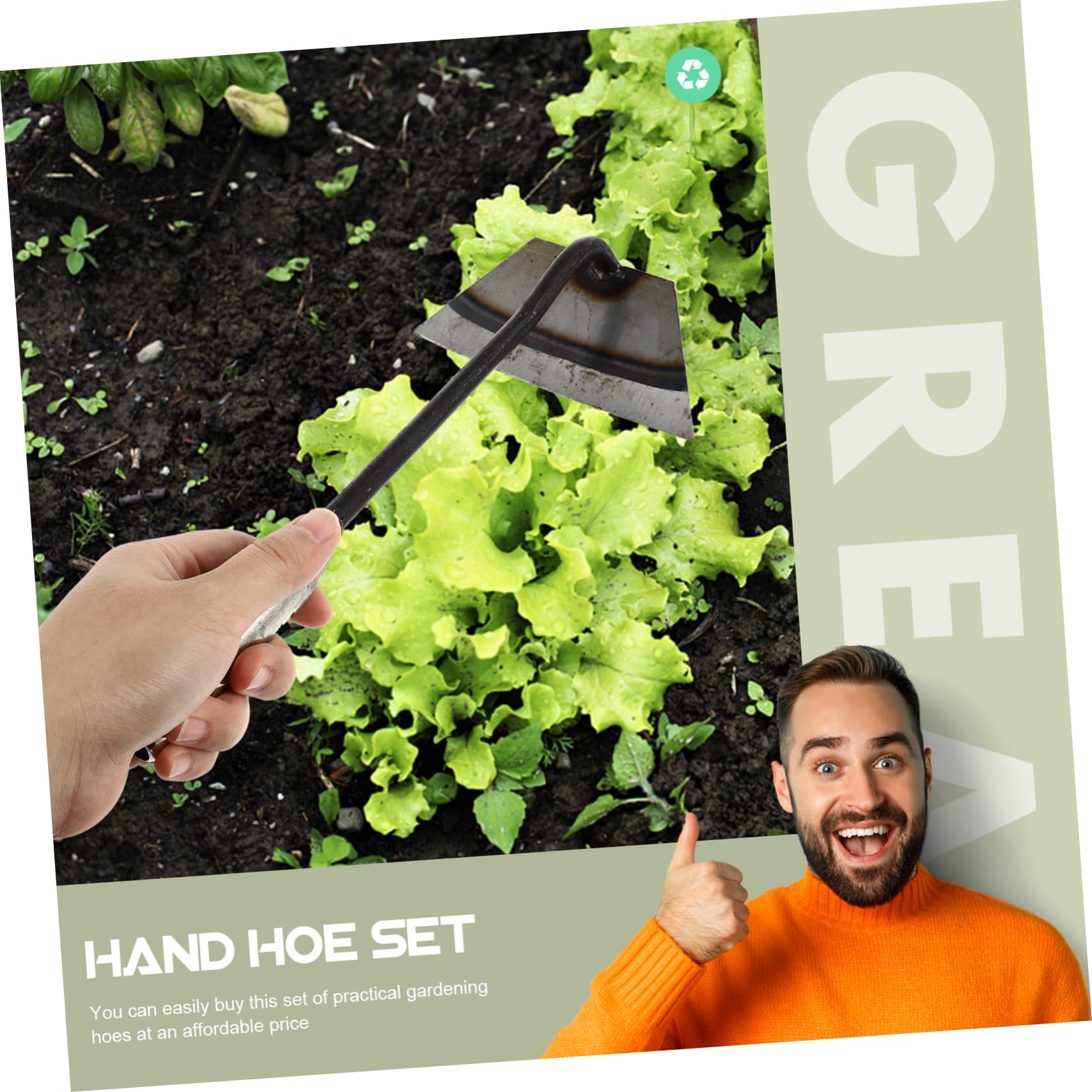 CIYODO Garden Hand Digger Tool 35cm Welding Hoe Durable for Weeding for Daily Use