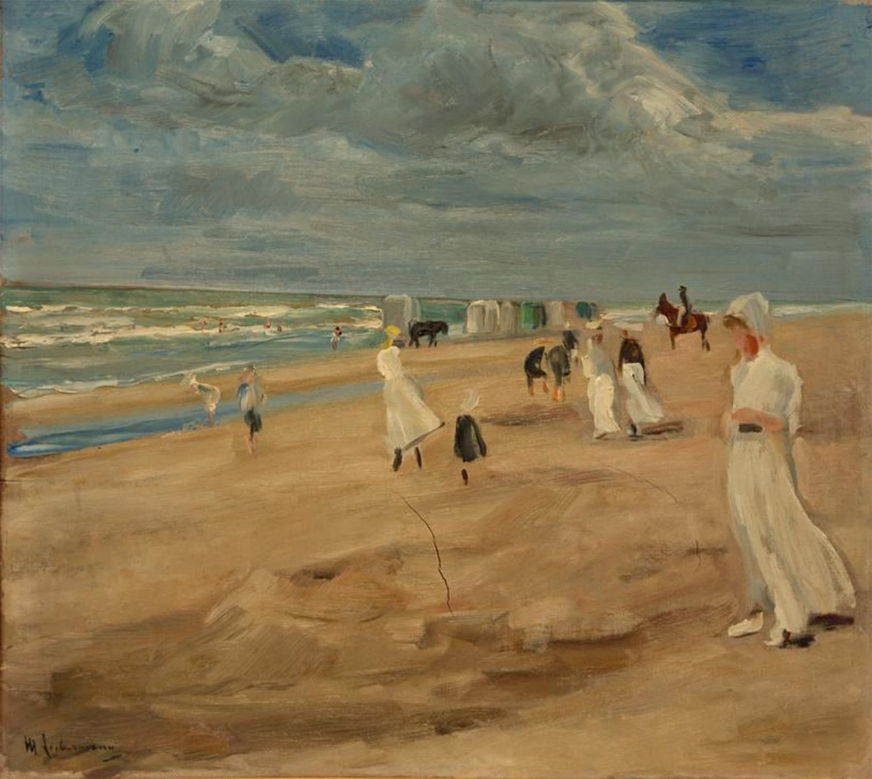 POSTERIIk Famous Animal Posters Vintage Picture Strand bei Noordwijk by Max Liebermann Modern Wall Decor for Home Decor 60x90cm