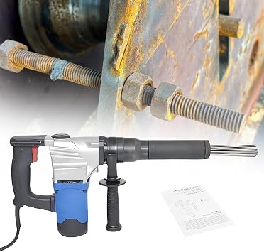 1100W Electric Needle Derusting Machine, Industrial Grade Electric Needle Scaler, Hand-held Needle Derusting Gun for Removal of Rust, Weld Slag and Paint,220V