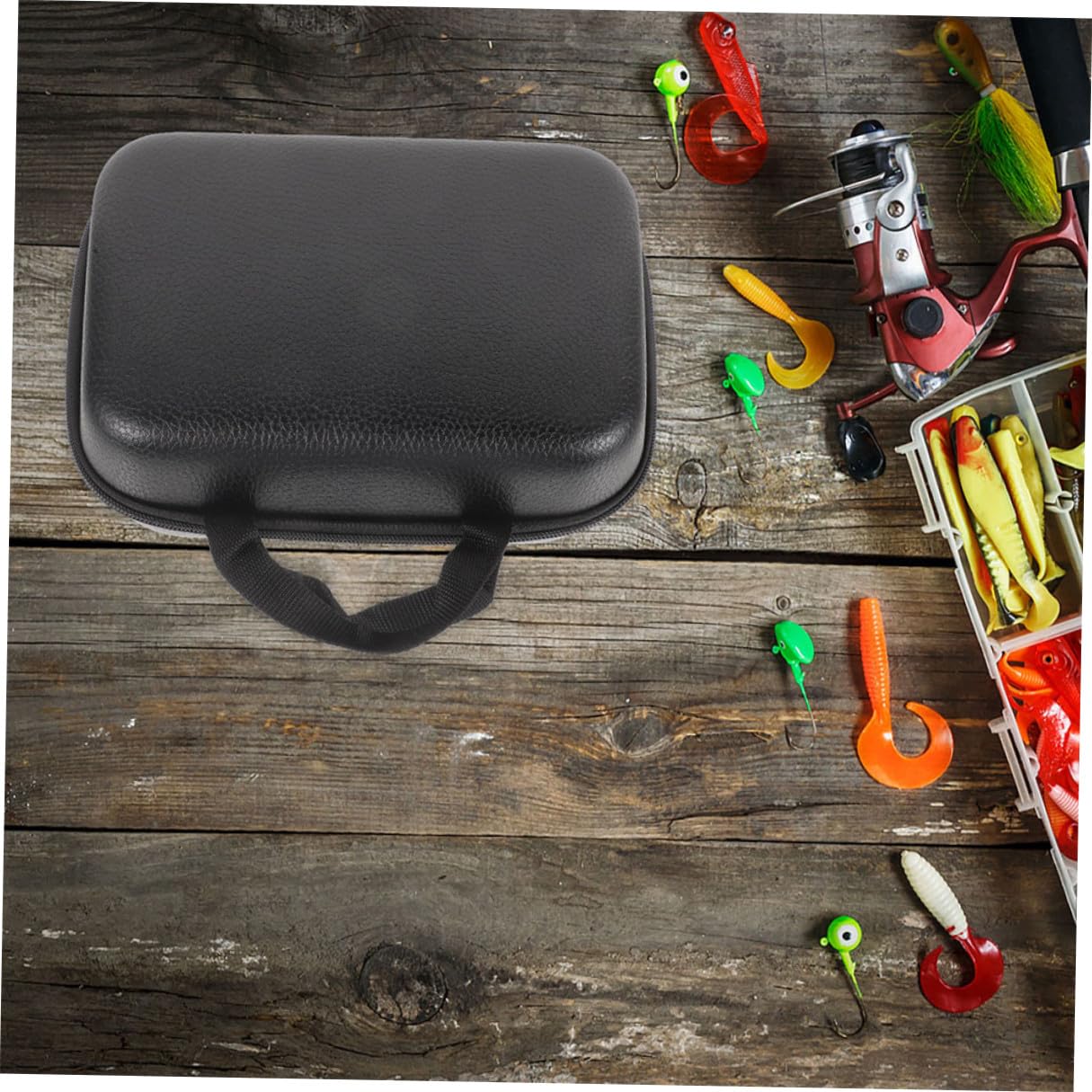 Custodia per Mulinello da Pesca 2 Pezzi in Eva Resistente e Portatile, Protezione Anti-graffio per Mulinelli Baitcaster, Tasca Piccola per Pesca Outdoor