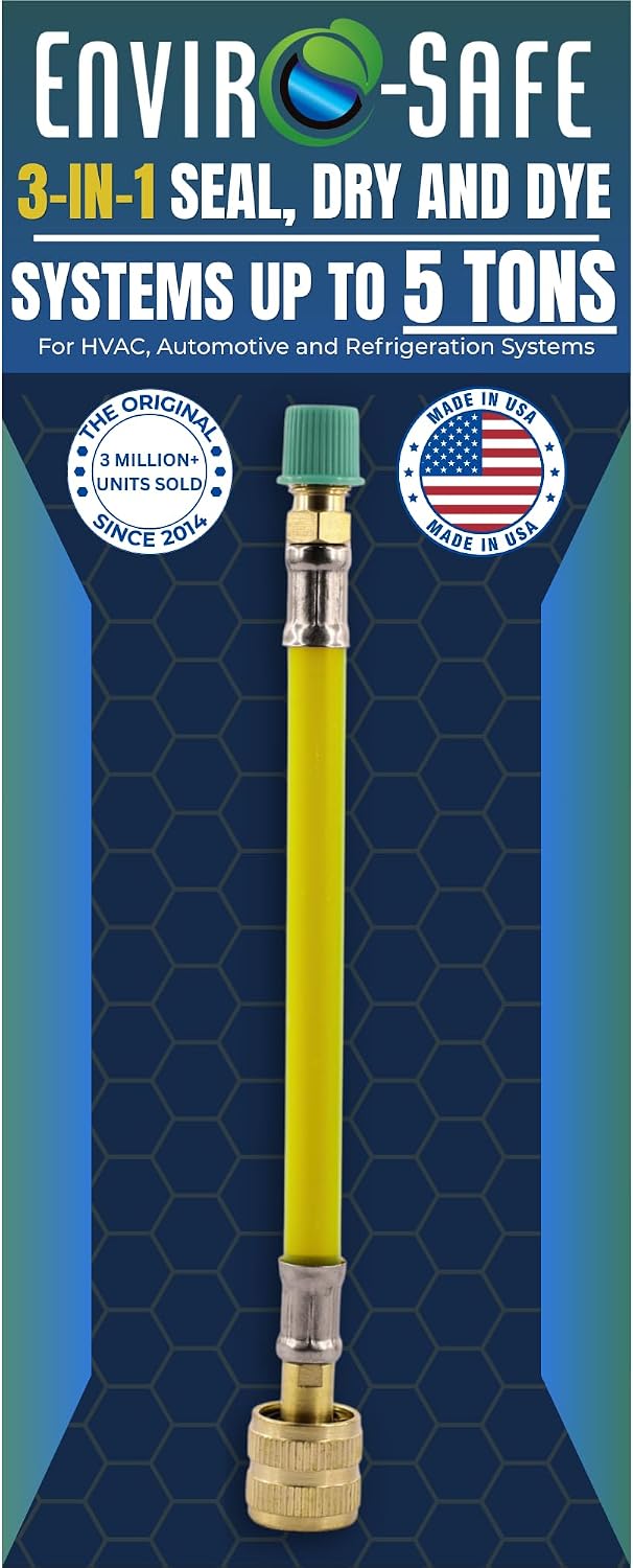 ENVIRO-SAFE AC Stop Leak 3-in-1 for R410a and R22 | Refrigerant Leak Sealer, Moisture Remover, UV Dye | Direct Inject | Central AC, Heat Pump and Mini-Split | 1.5 to 5 Ton ProSeal XL4