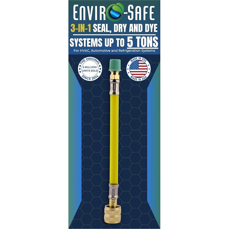 Selante de vazamento 3 em 1 para ar-condicionado ENVIRO-SAFE ProSeal XL4, R410a e R22, removedor de umidade e corante UV, para sistemas de 1,5 a 5 toneladas, 1 unidade