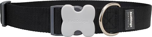 Red Dingo - Collar liso extra ancho 50 - 80 cm en color negro