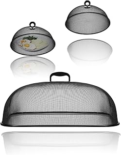 3-Piece Metal Mesh Food Cover Set - Extra Large Tents for Outdoor Events