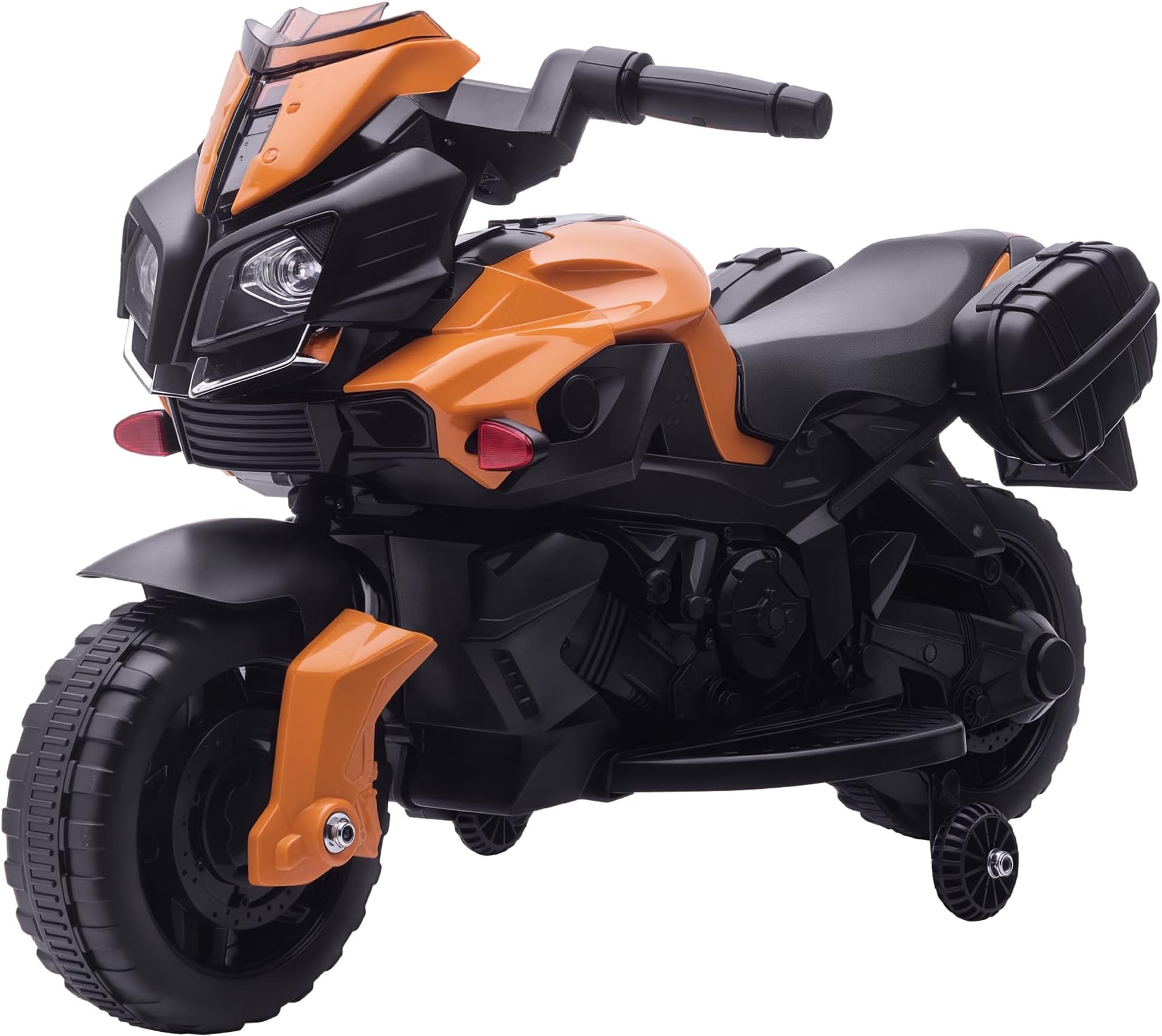 HOMCOM Kids Electric Motorbike 6V Ride on Motorcycle Vehicle w/Lights Horn Sounds for 1.5-4 Years Old Orange