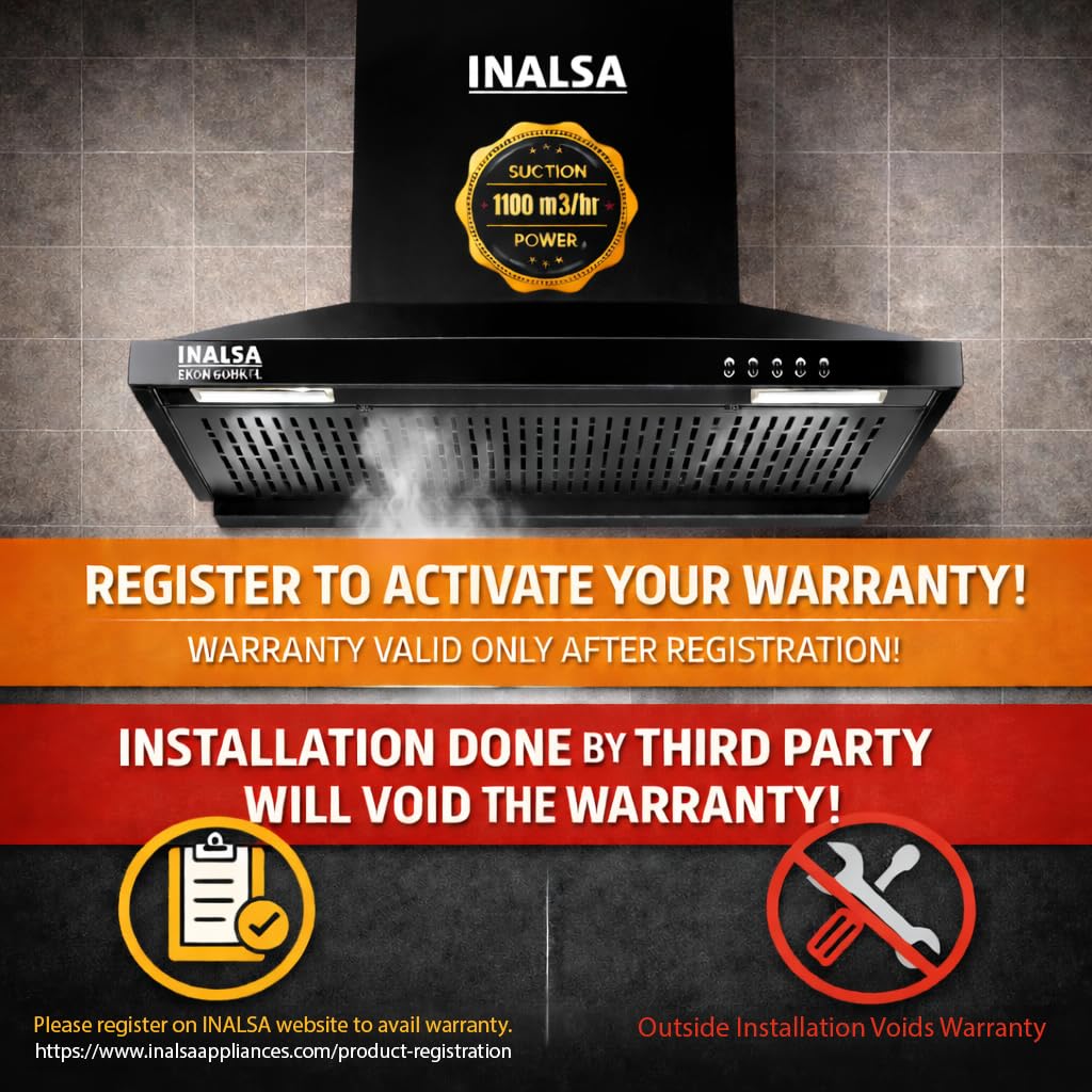 Inalsa Ekon 60BKFL Pyramid Chimney - Powerful & Quiet -10