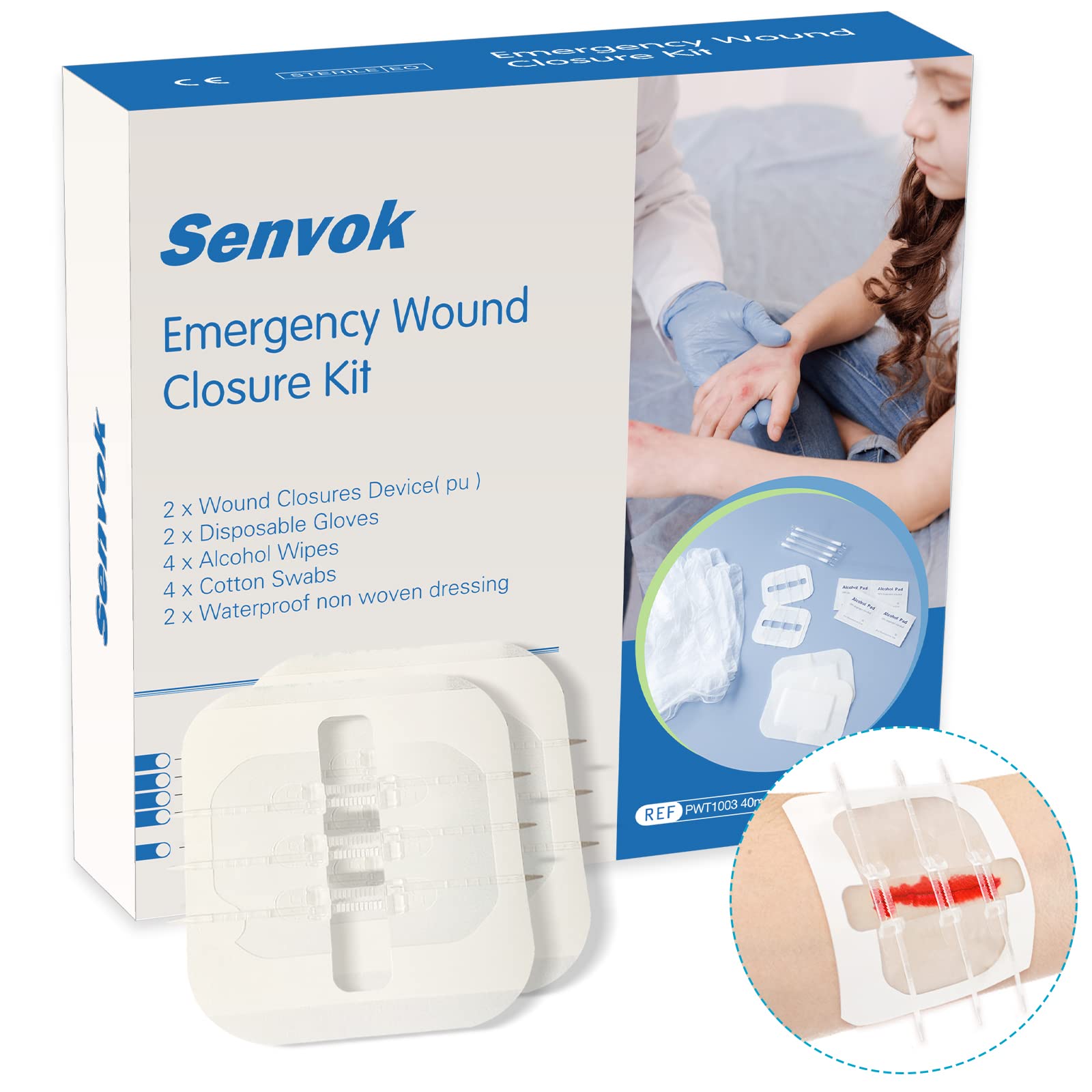 Buy Zip Stitch Sutures, 2 Pcs Extra Large Emergency Wound Closures