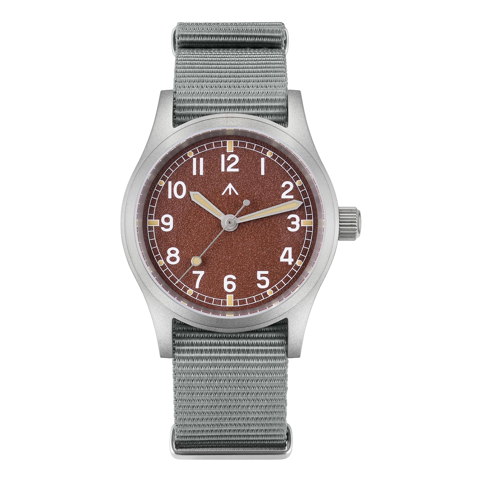 Militado ML12 - Reloj para hombre de 38 mm - Reloj suizo Ronda 515 con movimiento abovedado de cristal de zafiro C3 luminoso 100 m impermeable