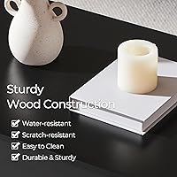 Vista 7 de Yaheetech Mesa de café de madera, mesa de centro con estante de almacenamiento oculto grande, mesa de comedor con superficie elevada para sala