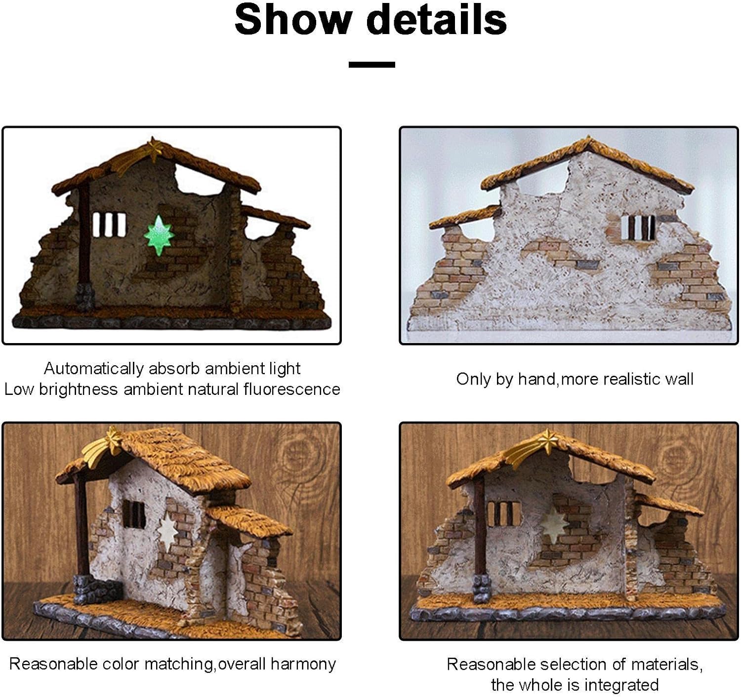 Amazon.co.jp: クリスマス降誕馬小屋 - 耐久性のあるイエス誕生