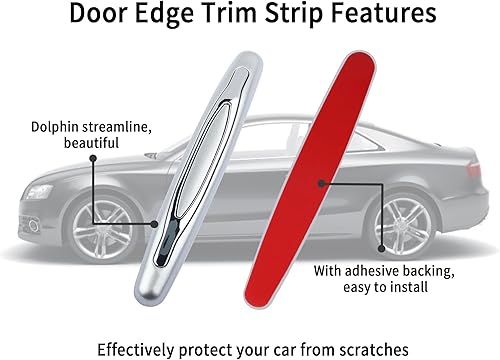 Miniatura 10 de 4 protectores de borde de puerta de automóvil, antiarañazos, tira autoadhesiva para decoración de automóvil, accesorios universales para exteriores