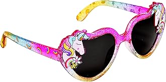 Unicorn Kids Sunglasses for Girls 5-10 Years with Multicoloured Frame - 100% UVA/UVB Protection
