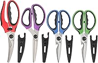 Vista 1 de Cangshan 1026726 - Juego de tijeras resistentes con protectores (4 piezas), multicolor