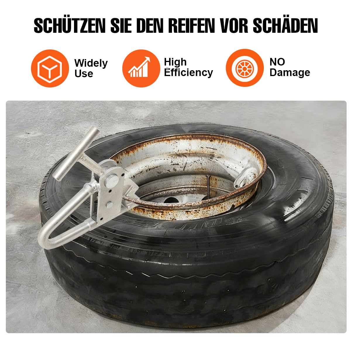 Wulsthalteklammer Wulstniederhalter aus Stahl, LKW Reifenmontage Reifenklemme Wulsthaltezange, für Schwingen-Reifenmontiermaschinen, Reifenmontierhilfe