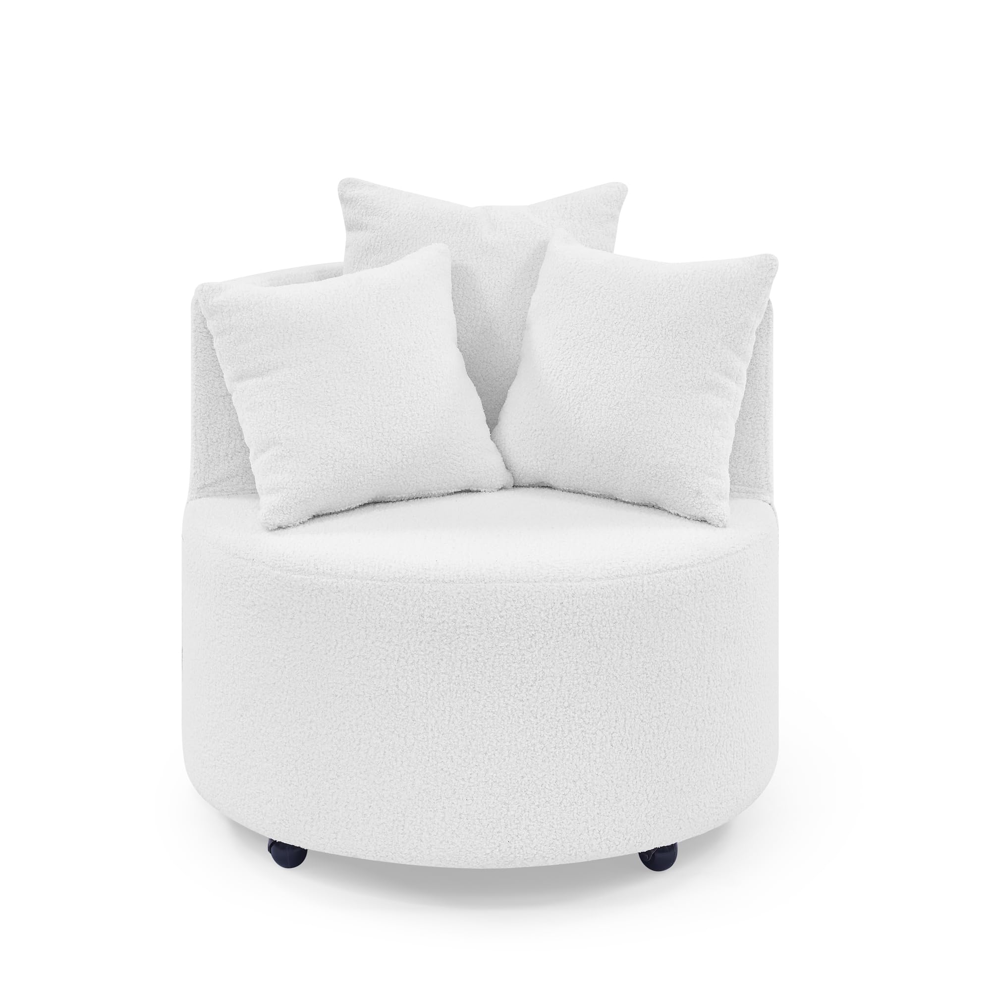 FANYE 360° Swivel Tub Barrel Accent Chair Upholstered Armchair Single