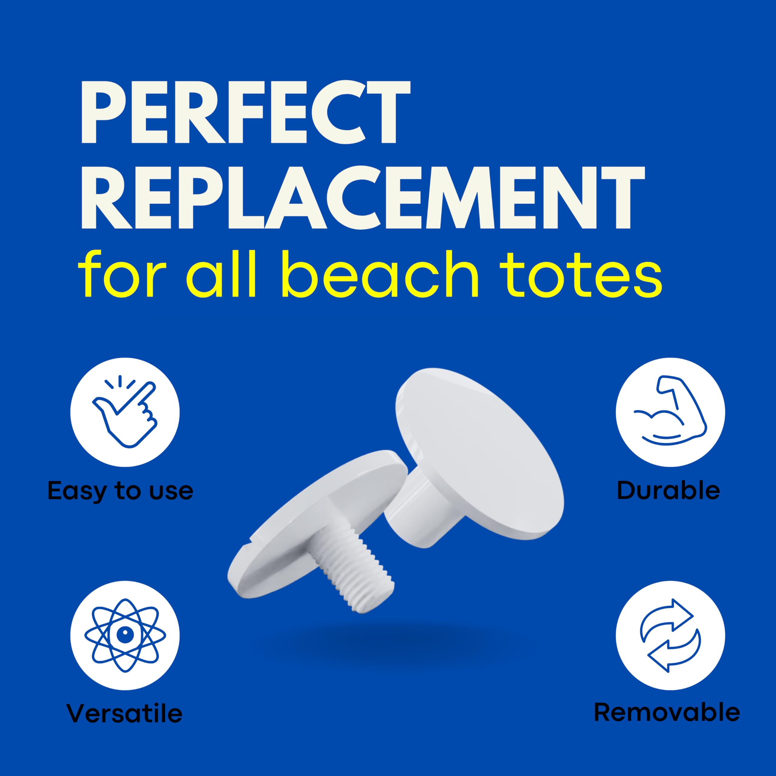 4-Pack Replacement Rivets for Bogg Bag Handles Rivet Replacements Rivets Repair Rubber Tote Bag Handles Straps Button Buckle Pool Bag. Chicago Screw