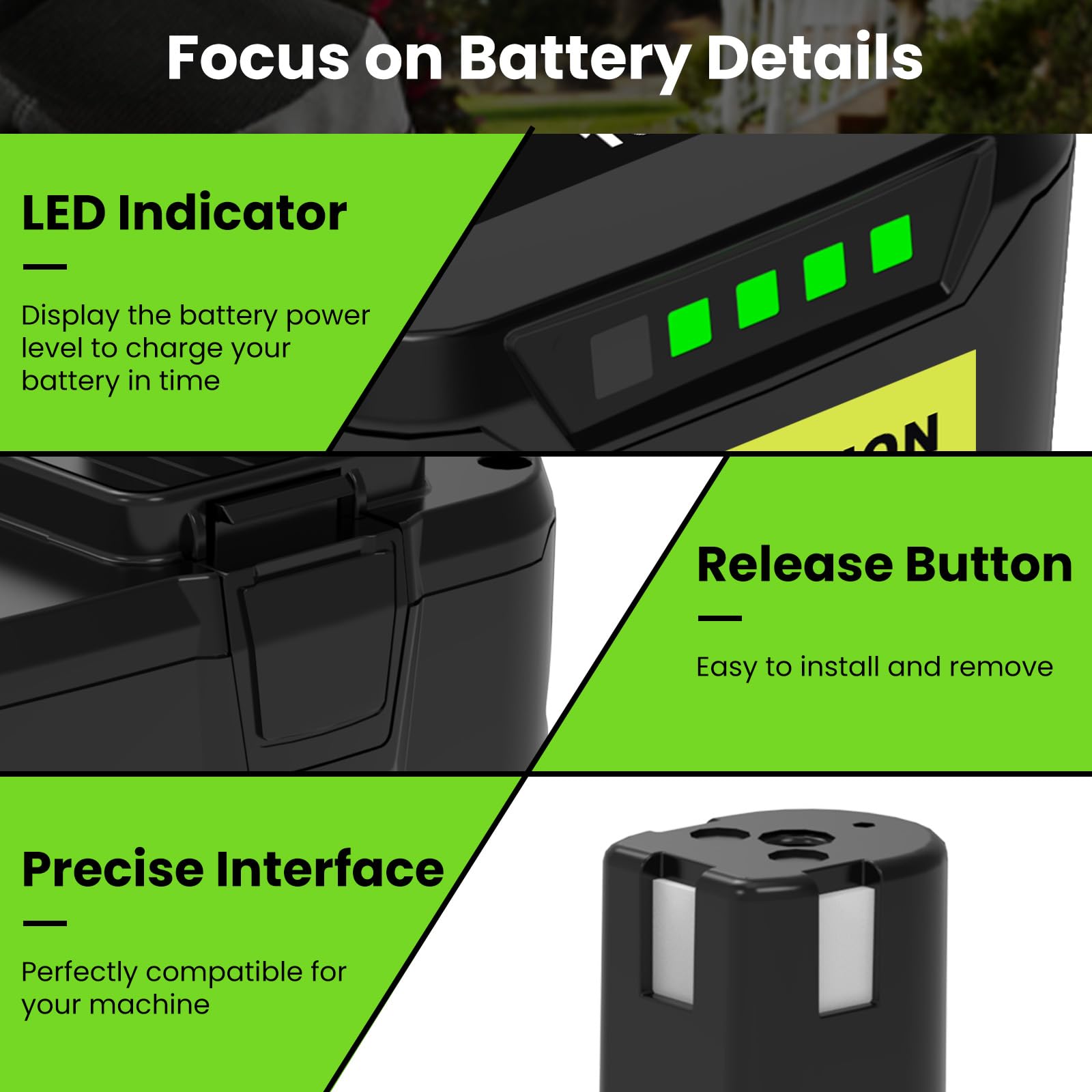2 Packs 5000mAh Batteries de Rechange pour ryobi Batterie 18V B18L25 RB18L13 RB18L50 RB18L40