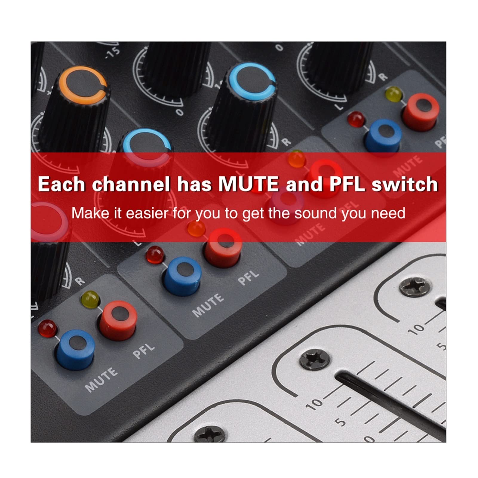 Attrezzatura per DJ per Feste 4 canali Console di miscelazione 3band 16 dsp Effetto USB Karaoke Professionista di Record di Gioco Compatibile con Bluetooth DJ Mixer Audio