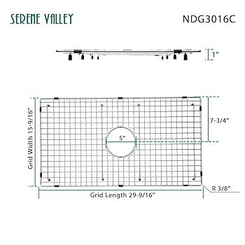 sg−110-16 Serene Valley Sink Bottom Grid 29-1/2
