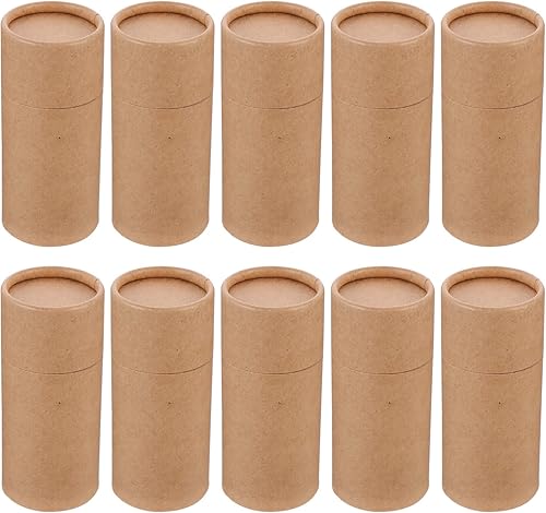 Miniatura 1 de HEMOTON 30 tubos de papel Kraft de 1.7fl oz con tapa, cajas de cartón, botella de aceite esencial, caja de embalaje de regalo, cajas de