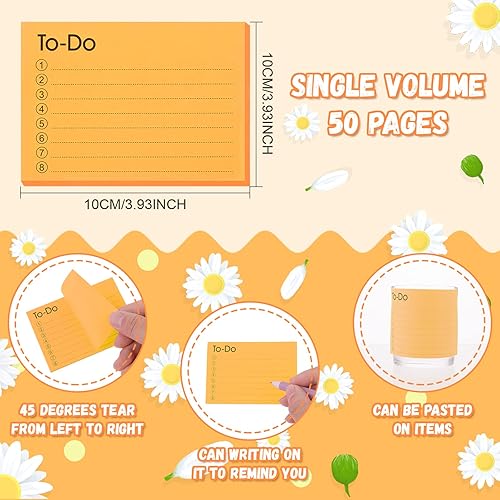 Miniatura 3 de TIESOME 6 Pack To Do List Sticky Notes, 300 Sheets Self-Stick Notes with Line, Colors Adhesive Memo Notepad Bulk, Home Office School Planner