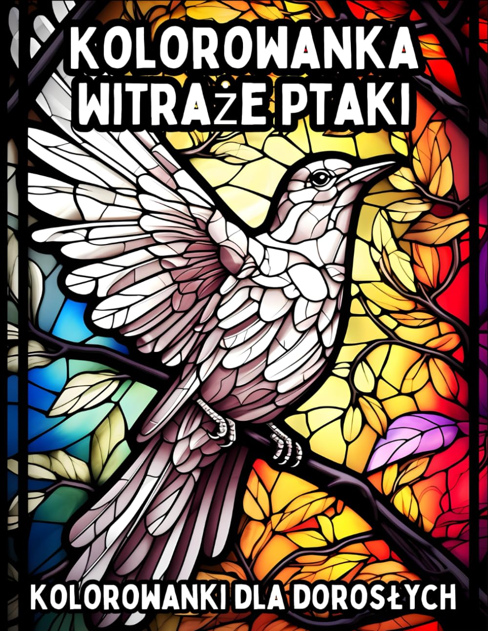 Kolorowanka Witraże Ptaki: Kolorowanki dla dorosłych