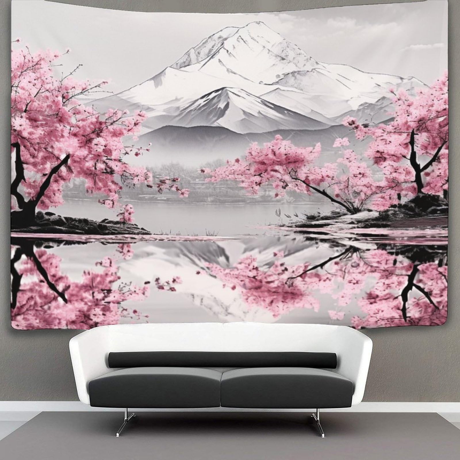 Vfklzcnyr Style 3D Japanese Cherry Printed Wall Blanket Home Decoration Bedding Poster Wall Art Tapestry Tapestries Wall Hanging Soft Polyester For Bedroom,Decorations Beach Blanket College Dorm 150Cmx200cm