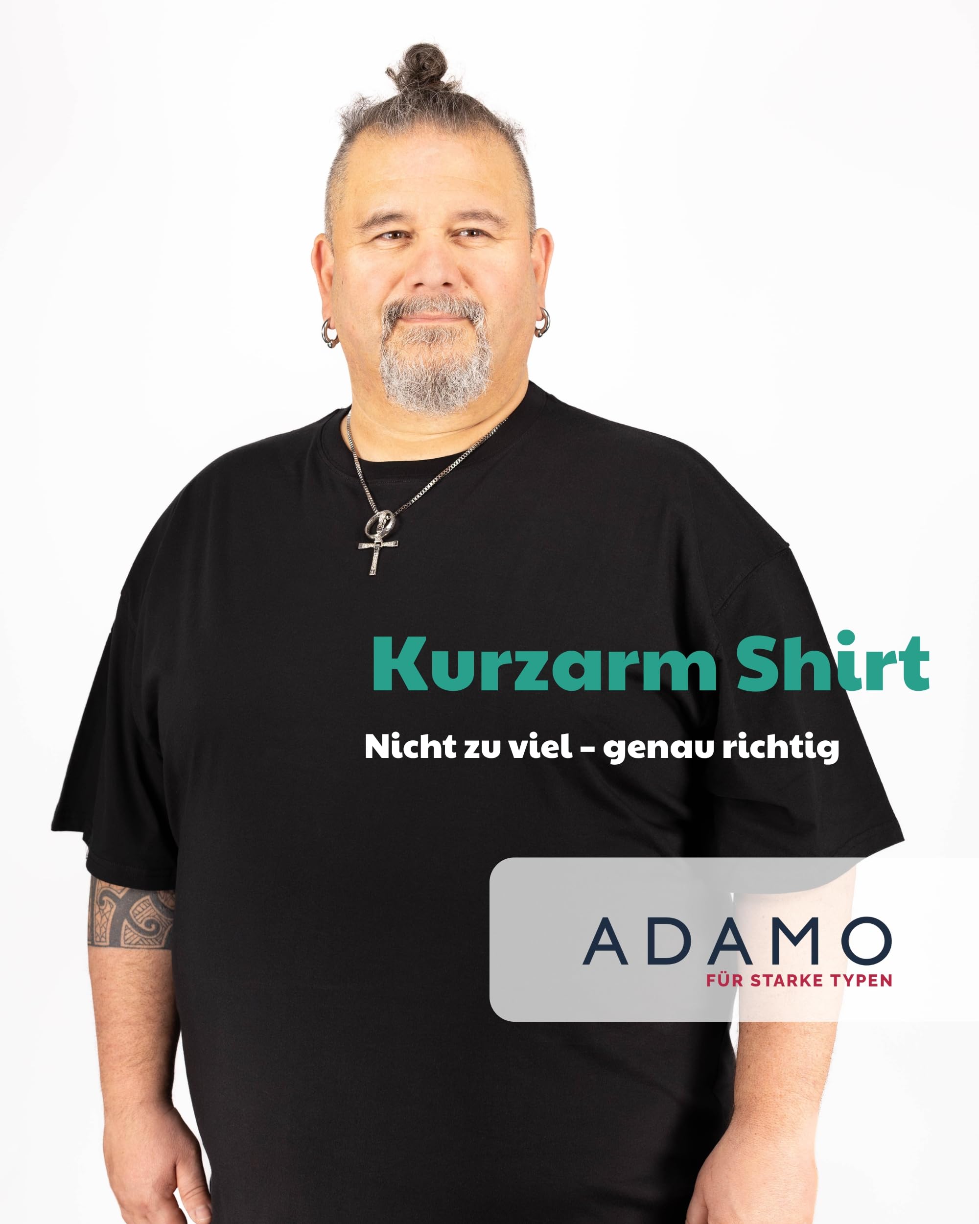 ADAMO Weißes XXL T-Shirt Doppelpack bis 12XL