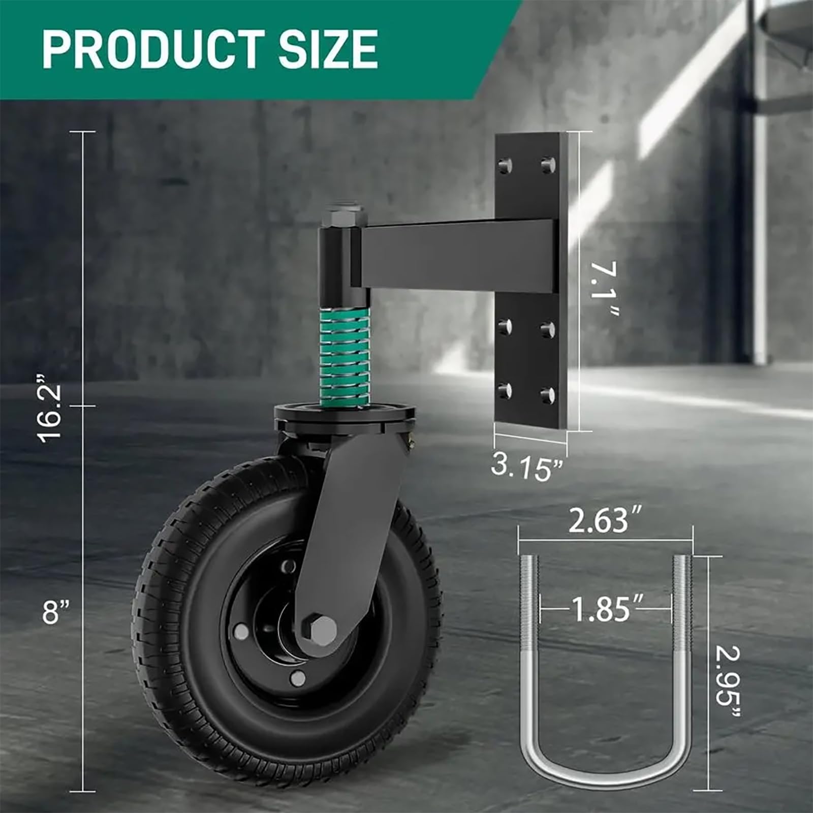 NEWFUN Ruedas Giratorias, Ruedas para Puertas Correderas, Capacidad de Carga de 600 libras, Ruedas para Puertas de Alta Resistencia para Vallas, Ruedas Giratorias de 360° para Puertas de Madera