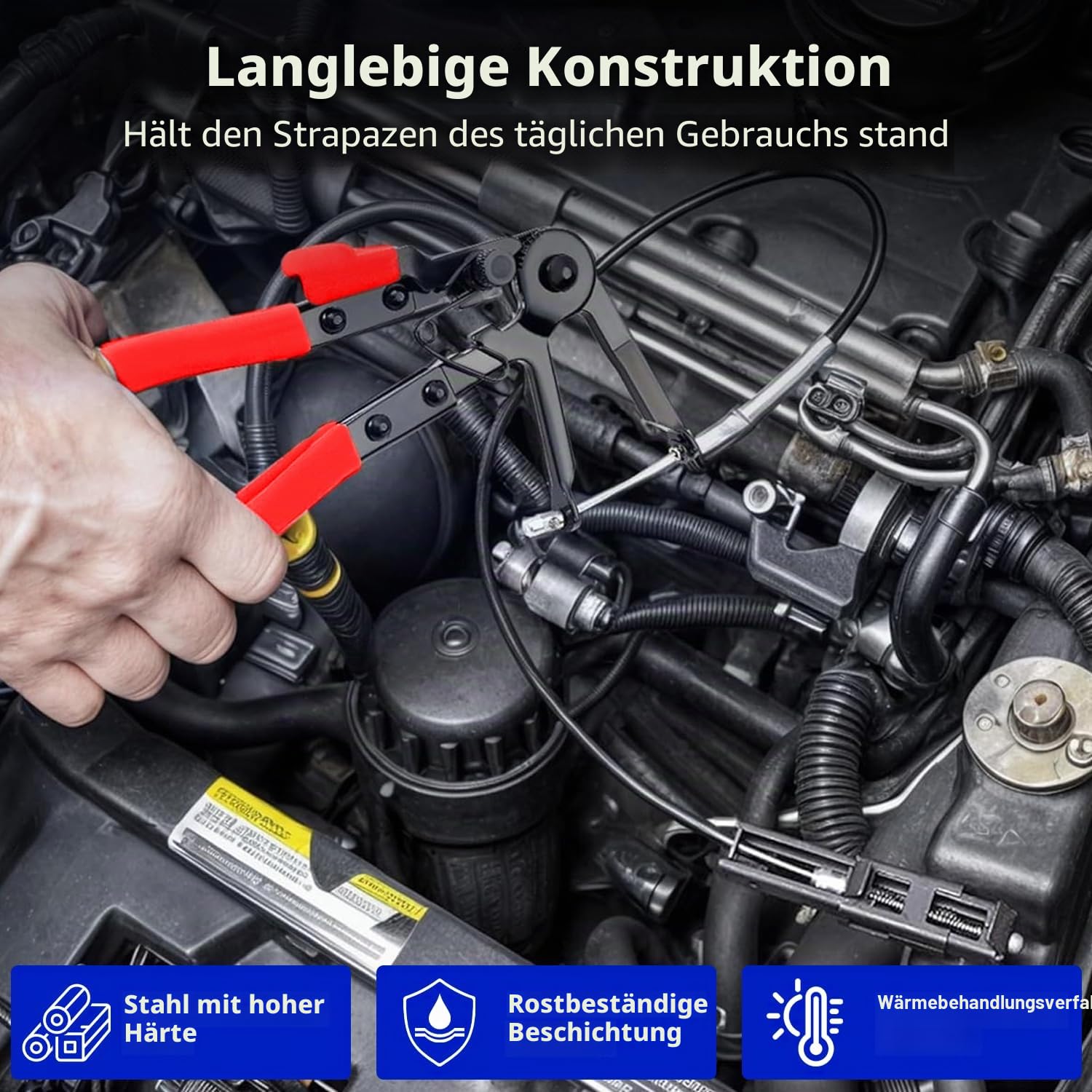ZKTOOL 16-Teiliges Flexibles Schlauchklemmenzangen Werkzeug Set | Klemmenverbinder Trenner Kit, Ideal zum Austausch von Kraftstoff-, Öl- und Wasserleitungen bei der Autowartung