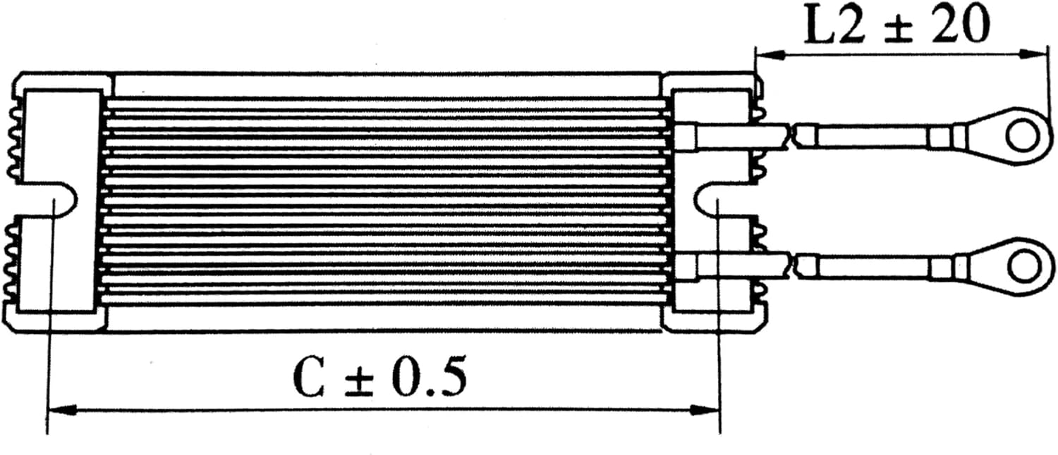 インバータブレーキ抵抗器 1500W 任意抵抗 巻線アルミハウジング モーターブレーキ抵抗器(59R)