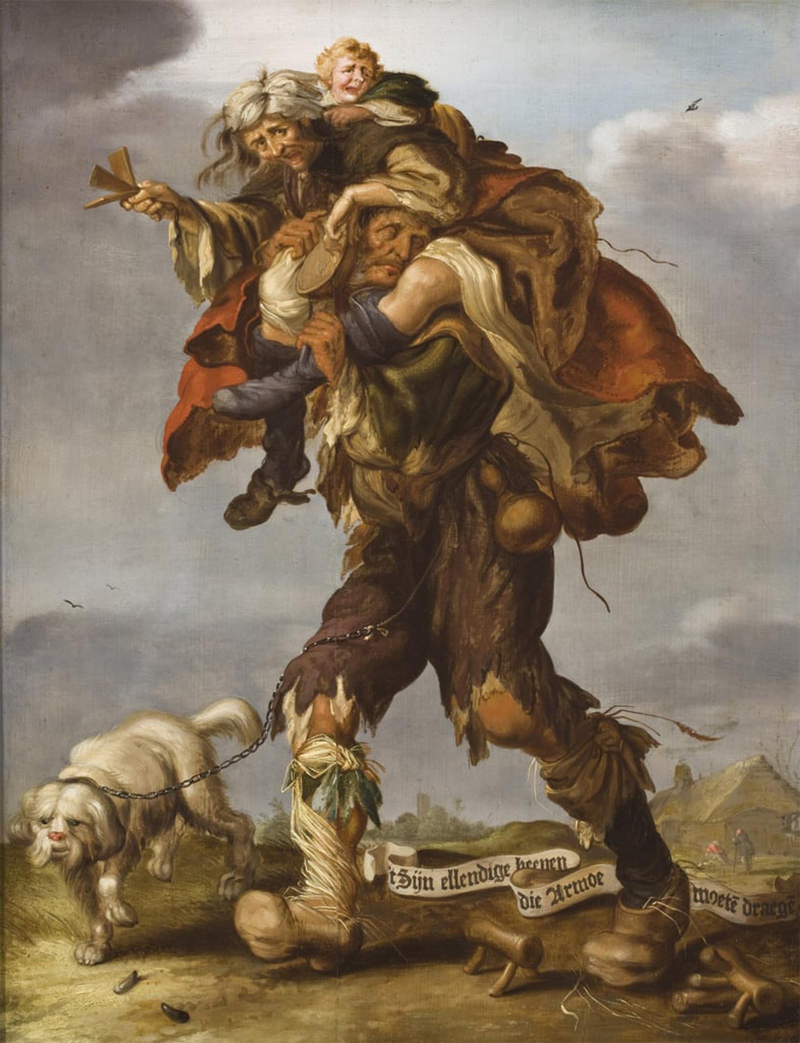 ARTXLXXBN Famous Prints Artwork Pictures Poster Painting Art Allegory of Poverty by Adriaen Pietersz Van De Venne Artwork Landscape Pictures for Home Decor 60x90cm