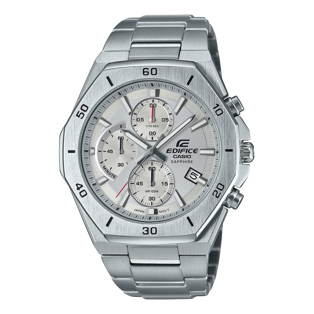 casio Edifice EFB-680D-7AVUDF White Analog Dial Silver Stainless Steel Band Men's Watch Chronograph Sapphire Glass EX552-picture-19