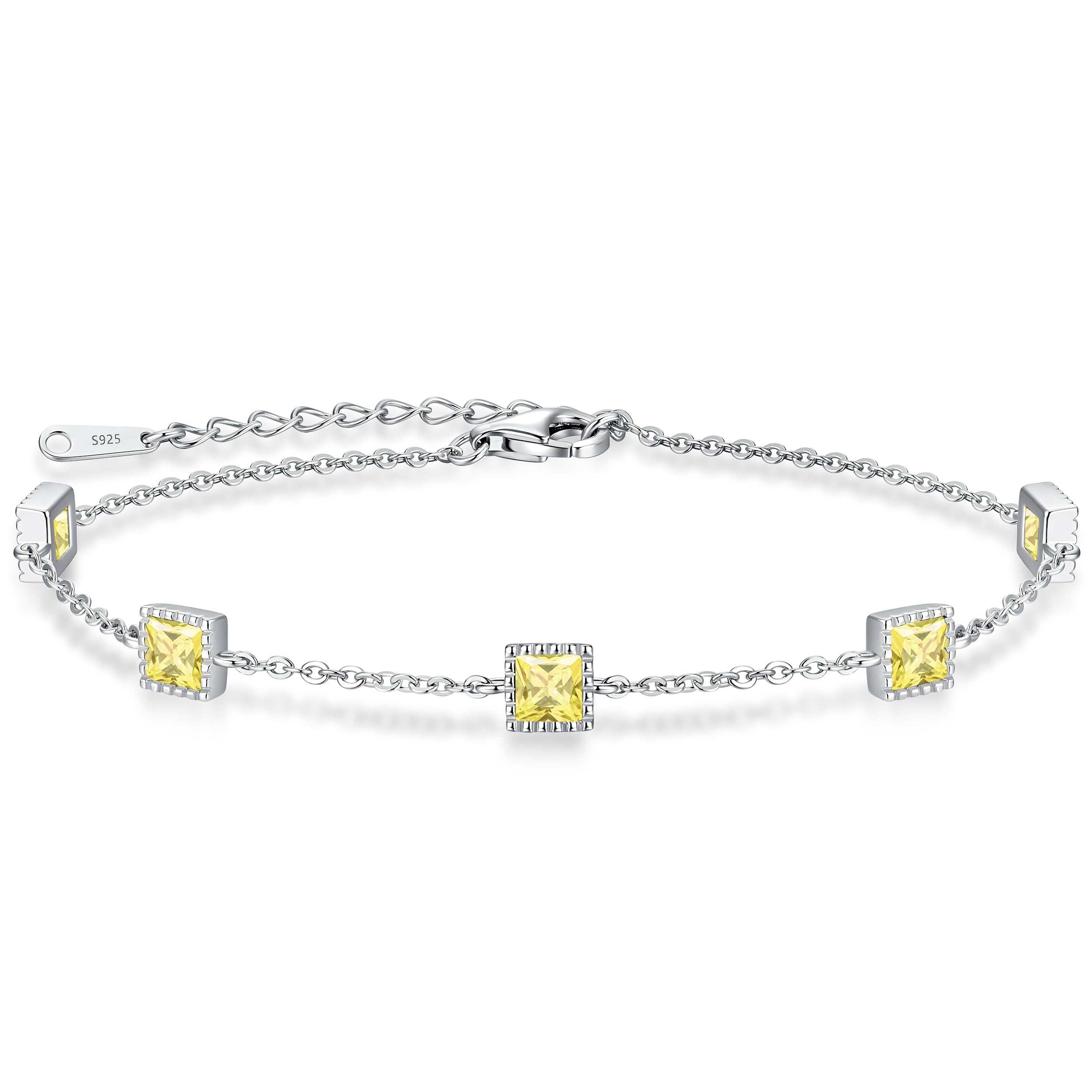 CDE 925 Sterling Silver Birthstone Bracelets for Women Birthday Anniversary Christmas Mother's Day Jewelry Gifts for Girlfriend Wife Mom Her