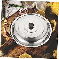 Vista 7 de Recipientes pequeños de vidrio con tapa universal – Tapa de tapa para ollas, tapa de acero inoxidable, se adapta a todas las ollas, sartenes/woks
