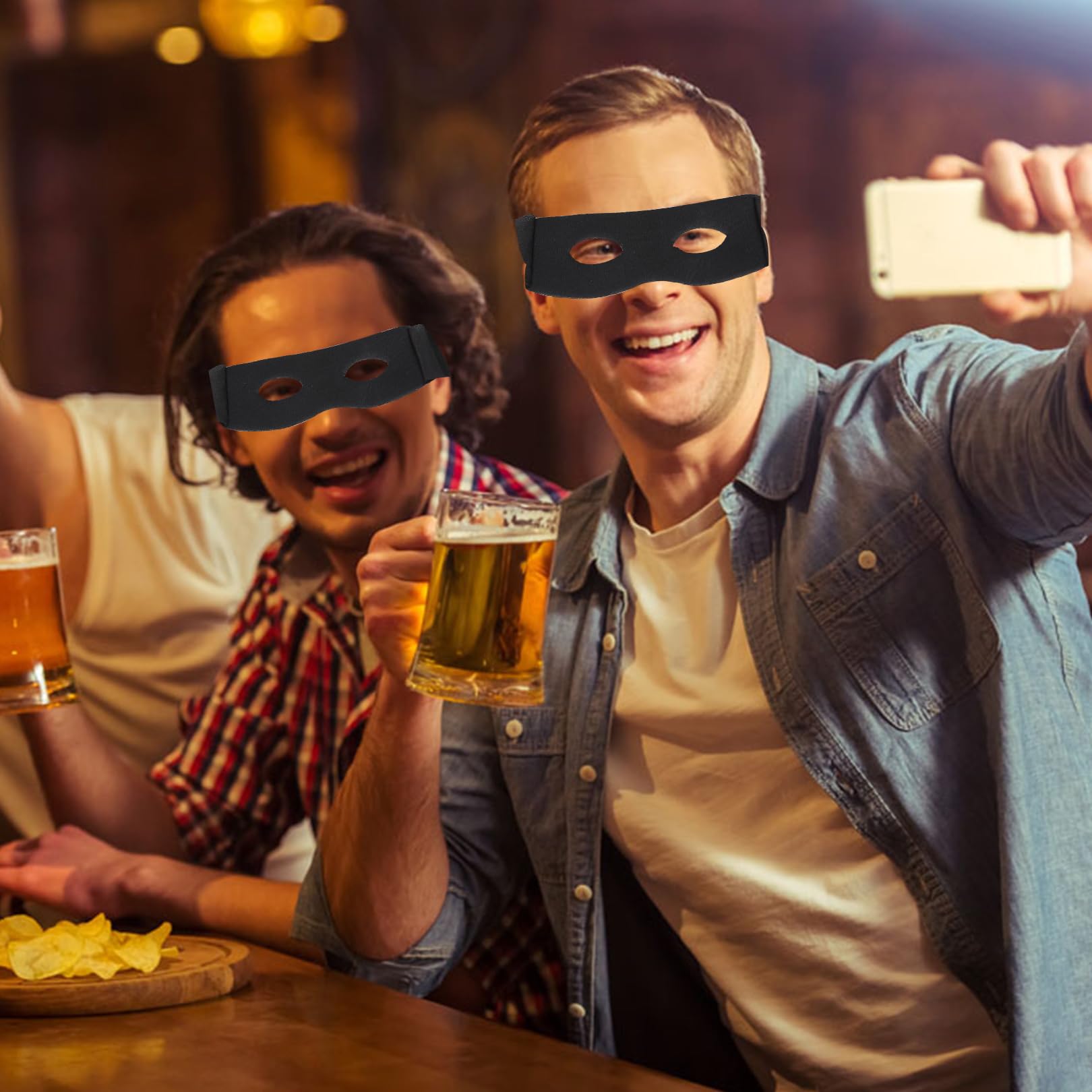 Maschera per gli occhi di carnevale, maschera nera per gli occhi, costume da carnevale per uomo e donna, accessorio per costume da raveparty, predatori e ladri