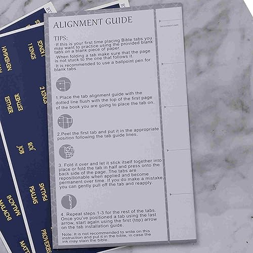Miniatura 3 de Pestañas laminadas para la Biblia, calcomanías de impresión grande de reposicionamiento, pestañas bíblicas fáciles de leer y aplicar para mujeres y