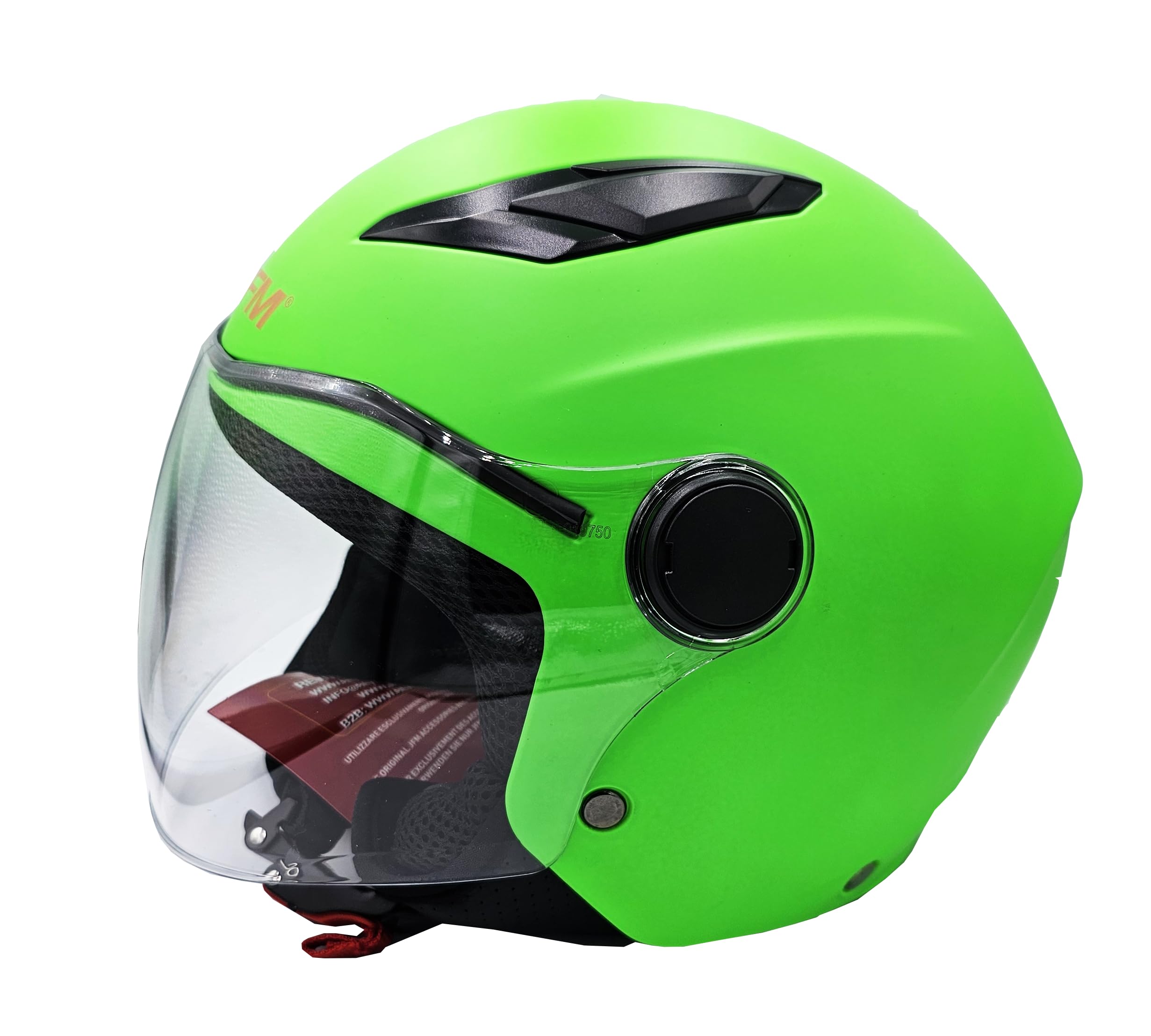 Casco Scooter Moto Ragazzo Bambino Bambina Protettivo ECE 22 06 Fluo Opaco (Verde Fluo, M)