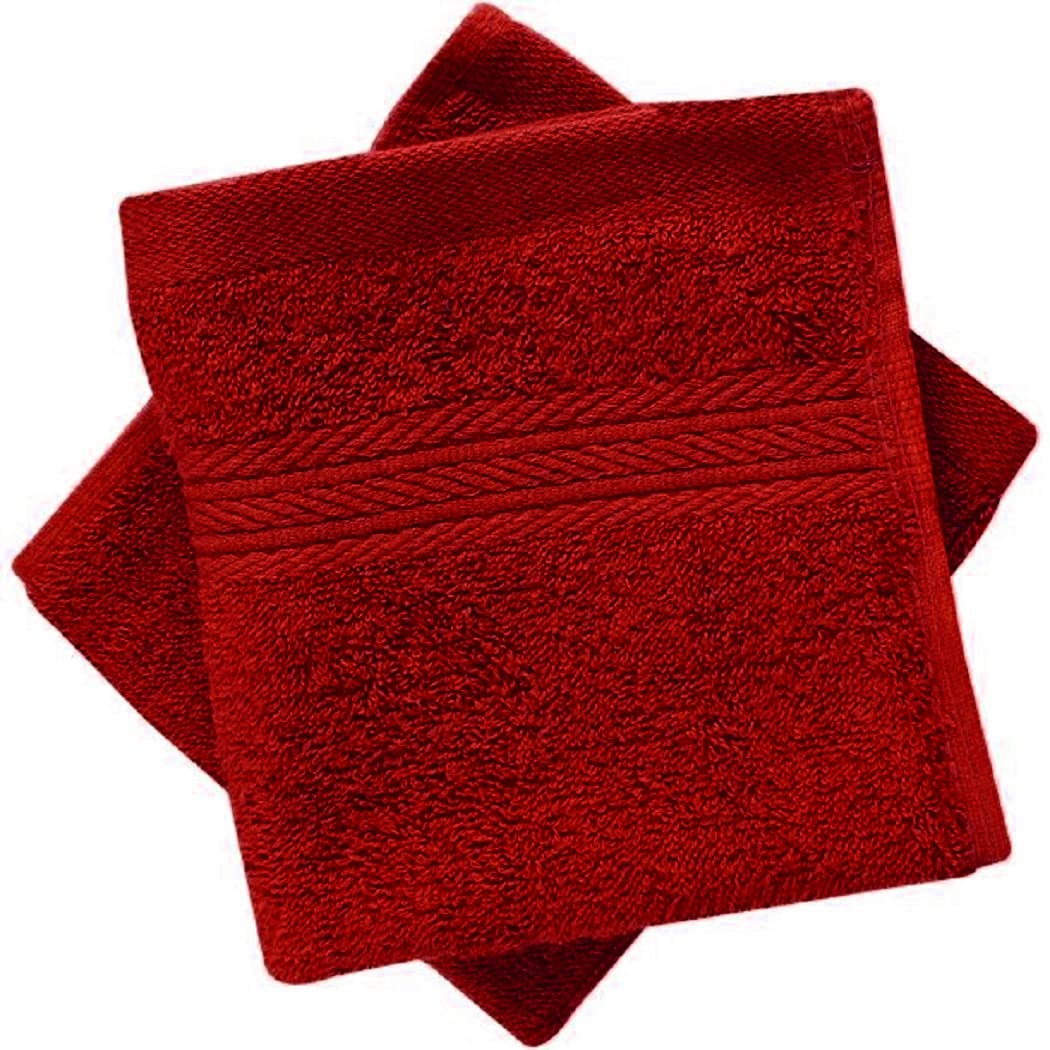 Diamond Tex Premium Quality Soft Wine Flannels Face Cloth 100% Egyption Cotton Thick High 600 GSM Absorbent Wash Cloth Pack of 12 Hotel Style Kitchen Dish Wash Towel Gym Facial Cloth - Image 2