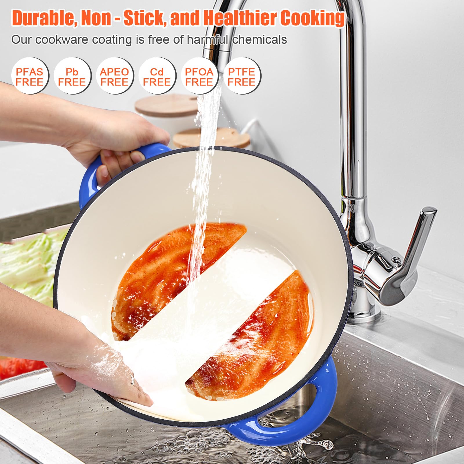 Żeliwny garnek do pieczenia chleba, żeliwny garnek z pokrywką, Dutch Oven garnek do pieczenia chleba z koszem fermentacyjnym, mikserem do ciasta, forma do duszenia, smażenia, zakwasu, zestaw startowy
