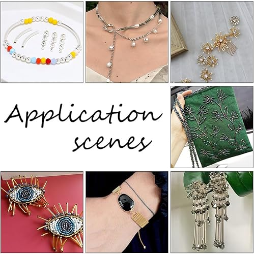 Miniatura 5 de PandaHall - 400 cuentas de corneta, vidrio de 1.220-1.339 in, cuentas de semillas de tubo para aretes de flecos, pulseras, collares, manualidades de