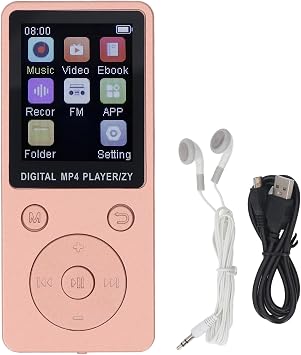 MP3 Player with Bluetooth 5.0, 1.8 Color Screen Portable Music Player, HiFi Sound Music Player, Premium Audio Experience for Music Lovers, Extended Support Up to 128GB Gold