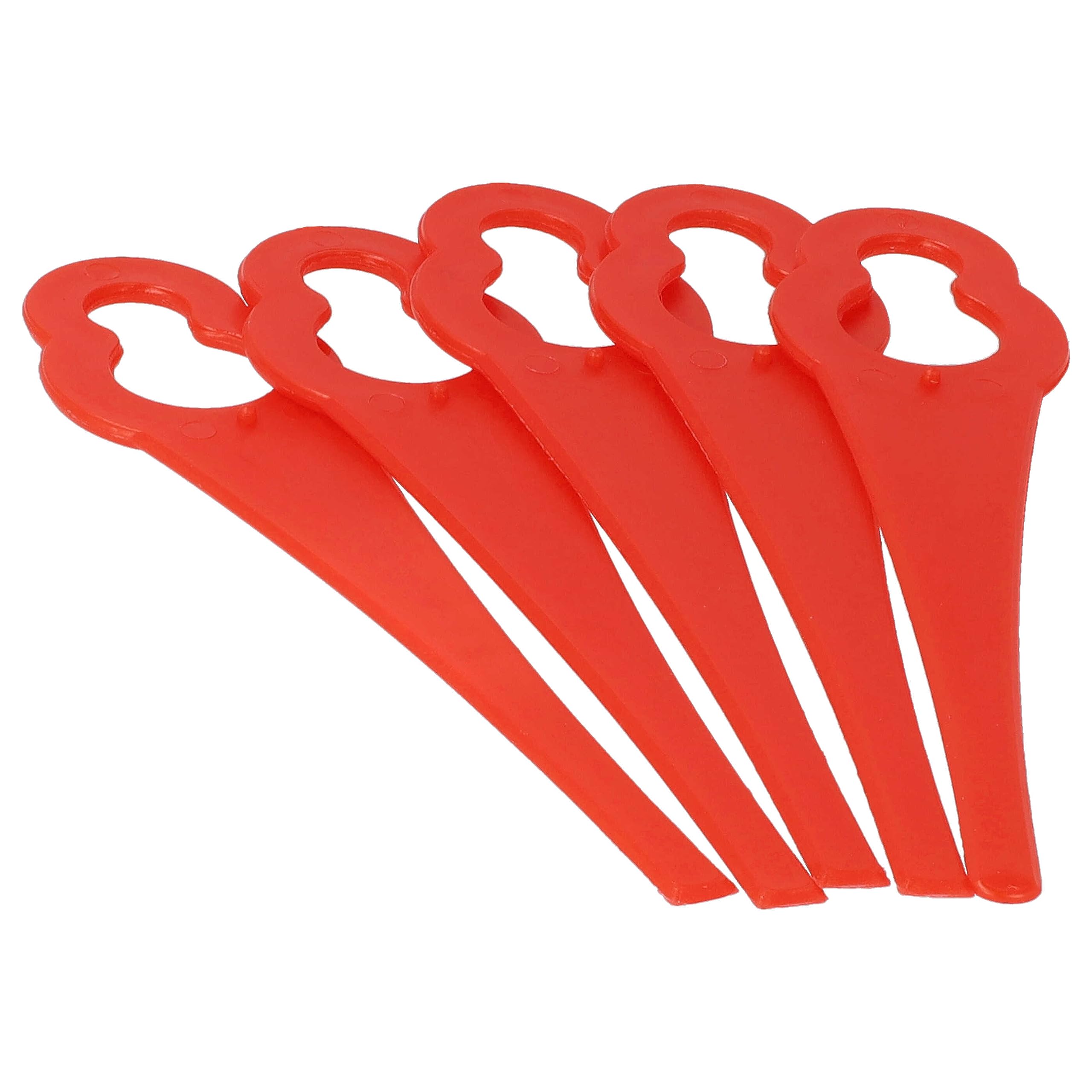 vhbw 50x Ersatz-Messer Ersatz für Recharge Tools GTB-20 | 9363144S für Rasentrimmer - Ersatzklinge Rot, Nylon / Kunststoff