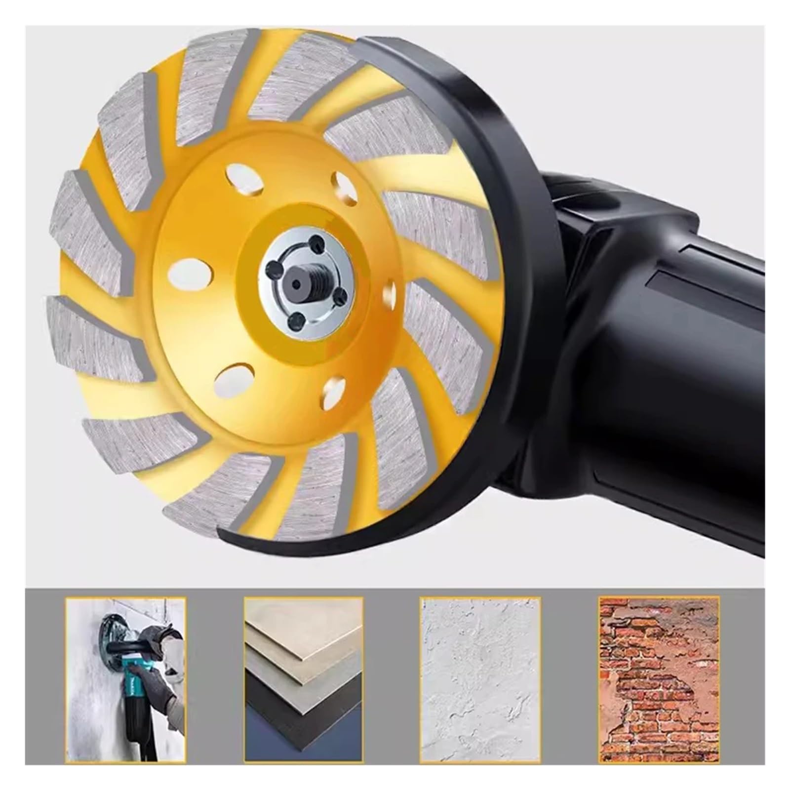 Schleifscheibe, 100mm Diamant Schleifen Discs Metallbearbeitung Keramik Trennscheibe Rad Schleifmittel Werkzeuge(Yellow)