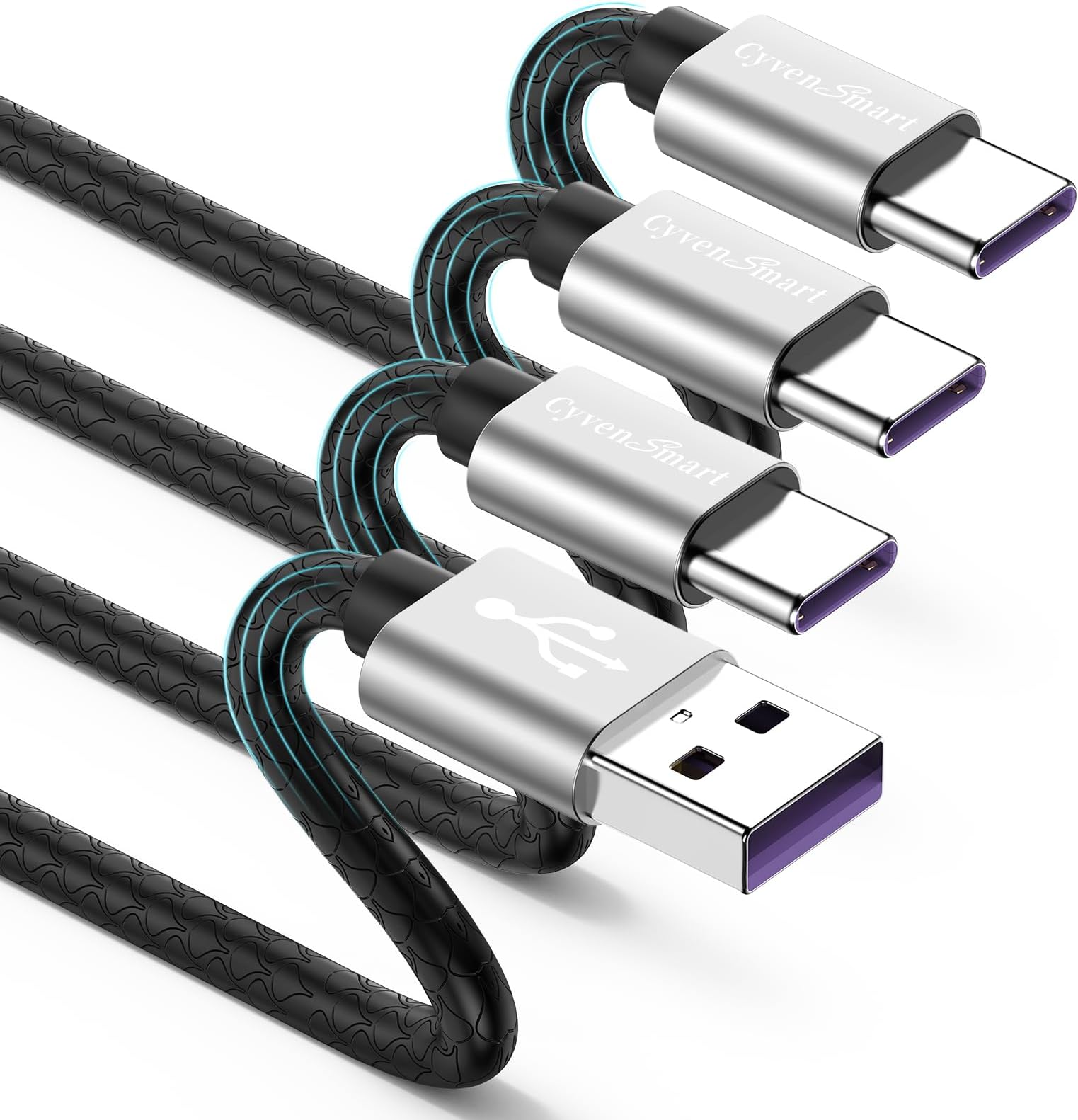 [3Pack 6ft]Usb A to Usb Type C Charging Cable Compatible with Samsung Galaxy S10 S9 Plus Charger C Cord(3A Fast Charging),TPE Usbc Carplay Cord for iPhone 17 16 15 Pro Max Samsung A32/A12/A10e/A20/A51