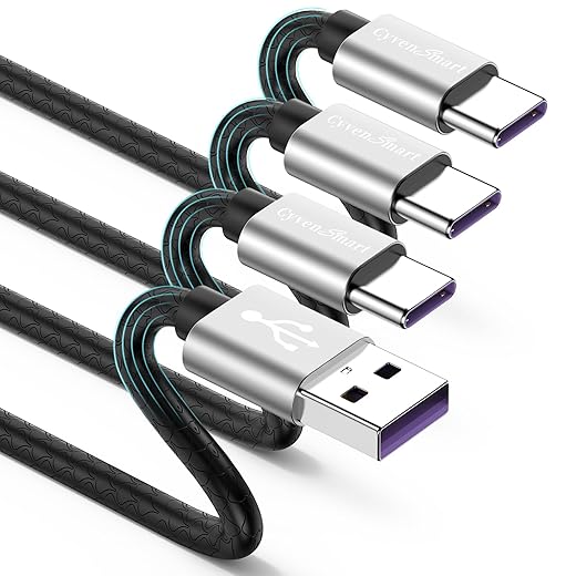 [3Pack 6ft] Compatible with Samsung Galaxy S9 S10 S8 Plus Charger Cord(3A Fast Charging), TPE USB C Type Charger Cable,USB A to Type C for iPhone 15 Pro Max Samsung A32/A12/A10e/A20/A51/Note 20/9/8,LG