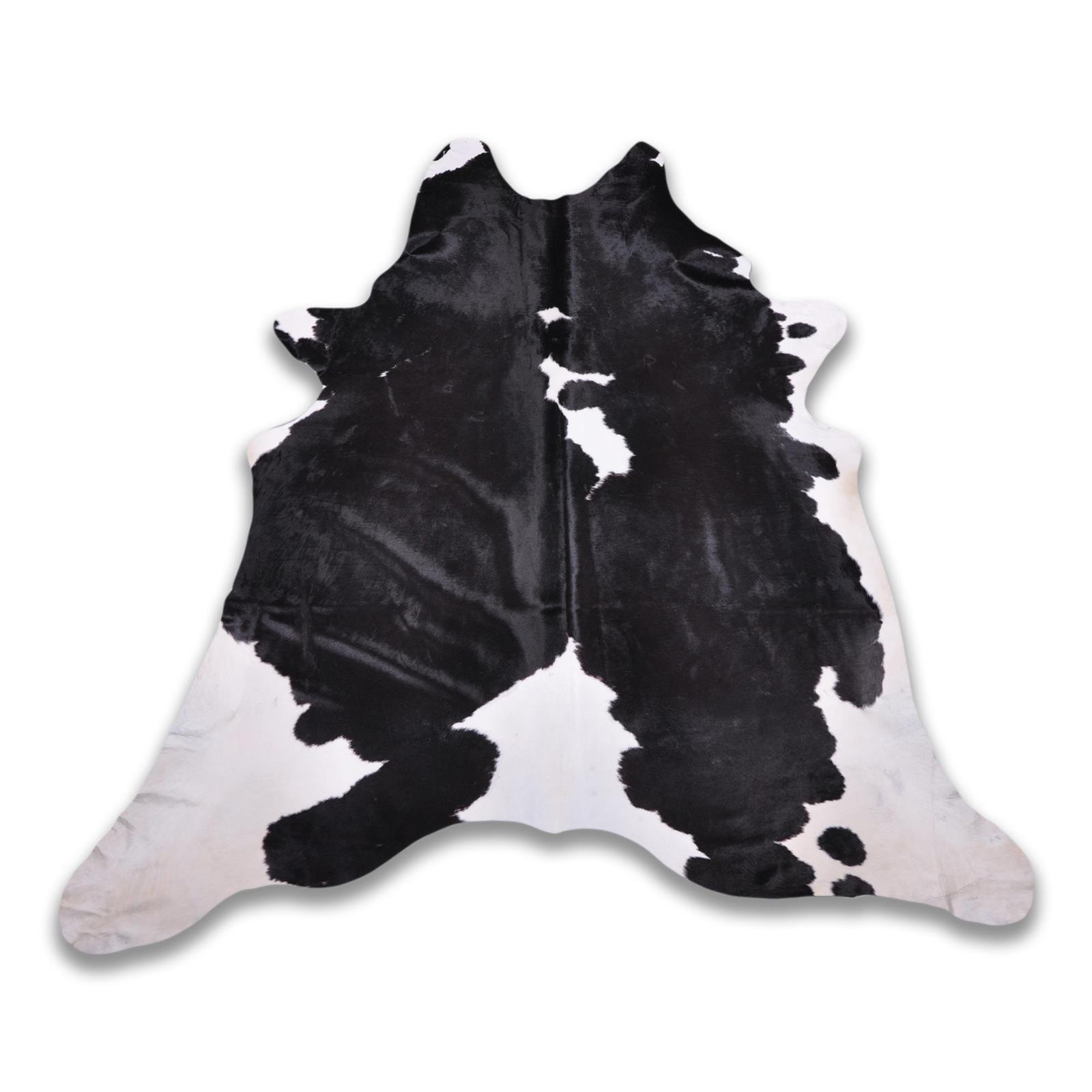 Five Grain Cow Hide Sizes, black white, L 260 x B 235 cm