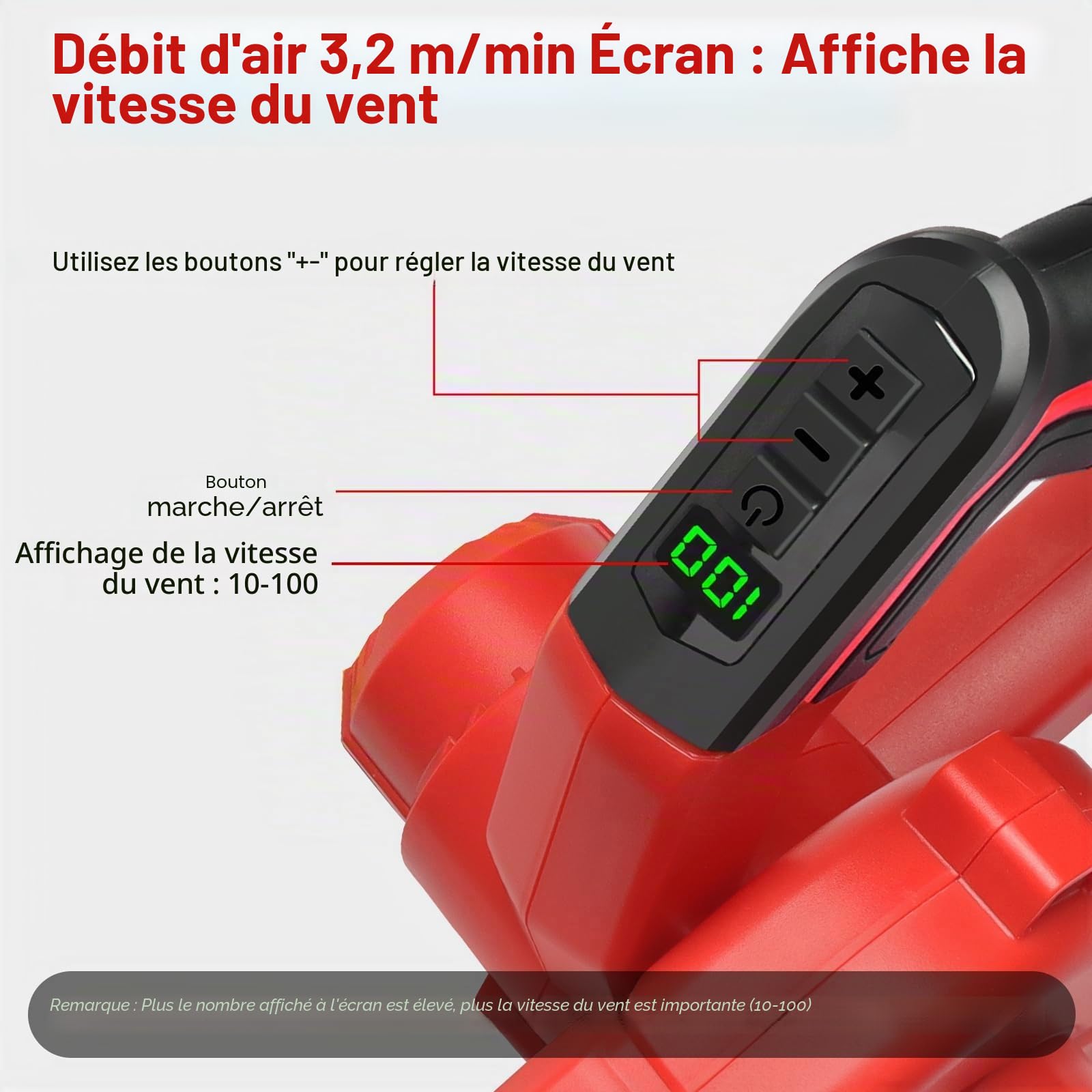 Powarobor Souffleur de Feuilles sans Fil Puissant pour Milwaukee M18 18V, Batterie 5,0 Ah et Chargeur Inclus