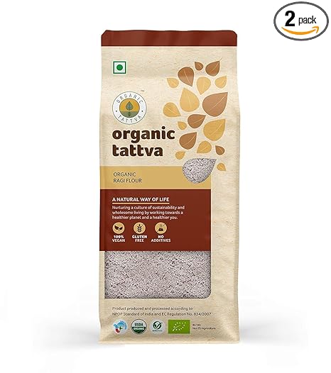 Organic Tattva, Organic Ragi Flour/Glutem Free Atta, 500 gram